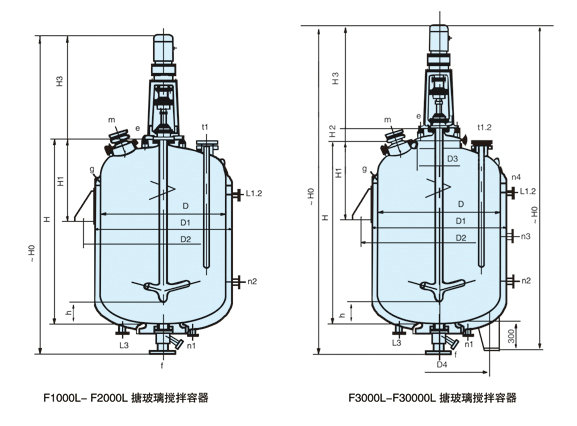 搪玻璃攪拌容器結構圖